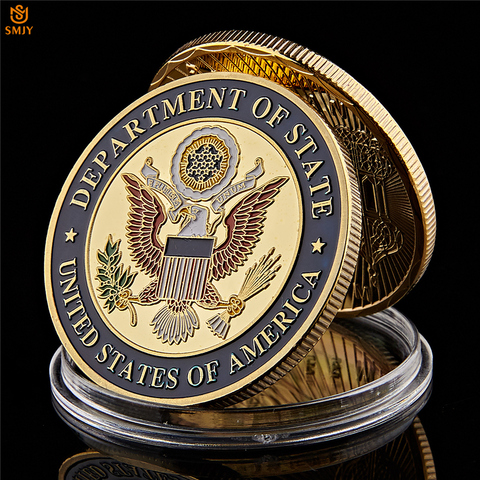 USA Department Of State Embassy Paris France Tower Souvenir Challenge Gold Collectible Copy Coins ► Photo 1/6