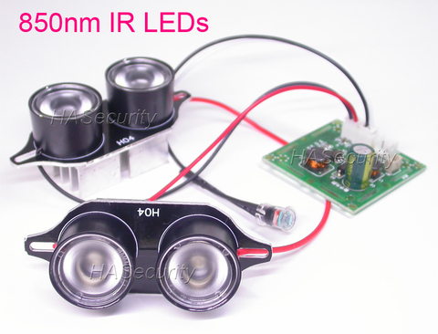 850nm Spot Light Infrared 4x IR LED board for CCTV cameras night vision ► Photo 1/4