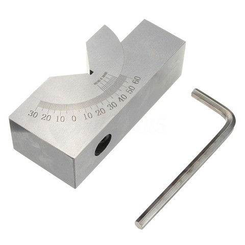 HLZS-75x25x32mm Precision Mini Adjustable Angle V Block Milling 0 Degree To 60 Degree ► Photo 1/5