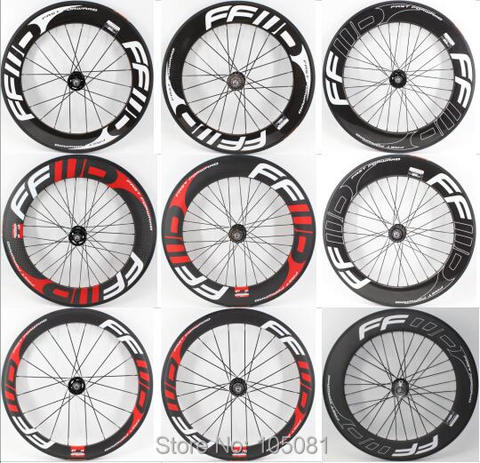 New 700C Track Fixed Gear Bike 3K UD 12K full carbon fibre tubular clincher tubeless rims carbon bicycle wheelsets Free shipping ► Photo 1/1
