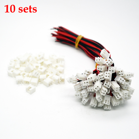 10 Sets/Lot 26AWG JST XH2.54 2 Pin Connector Plug Wire Cable 100mm Length  Male Female Plug Socket ► Photo 1/6
