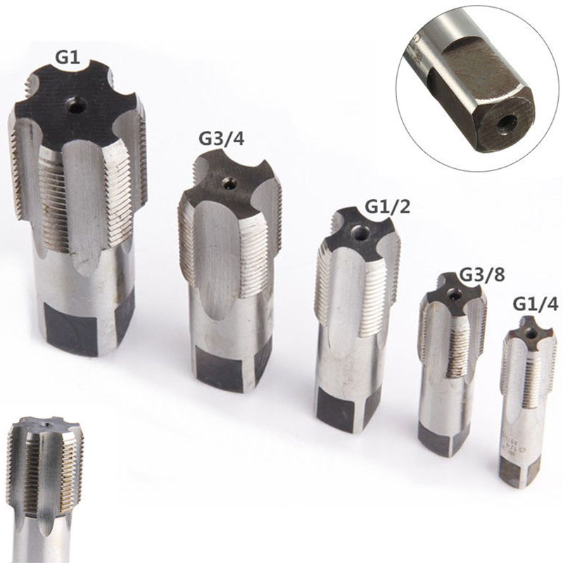 G1/8 1/4 3/8 1/2 3/4 1 BSP HSS Taper Pipe Tap Metal Screw Thread Cutting Tool ► Photo 1/6