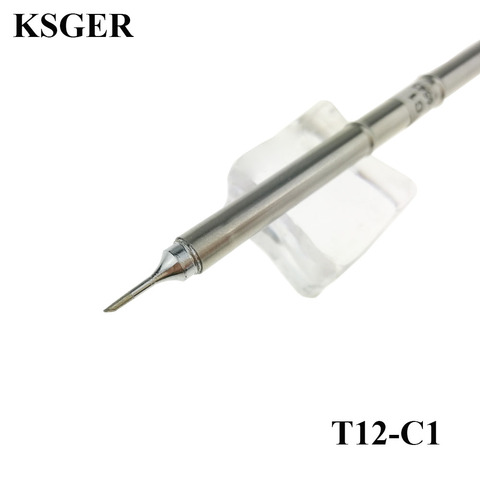 KSGER T12-C1 Tips STM32 OLED/LED Soldering Station DIY Welding Tip Soldering Iron For FX951 Hand8S Melt Tin Repair Tools ► Photo 1/6