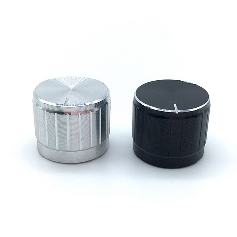 5pcs Black Silver Aluminium Alloy Switch Caps 21x17mm Potentiometer knobs Encoder Switch Plum Shaft D Axis Shaft ► Photo 1/3