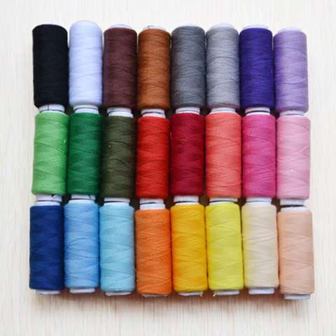 24 Pcs 200 Yards DIY Sewing Supplies Manual Line Set Embroidering Machine Accessories Home Sewing Tools Sewing Thread Polyester ► Photo 1/1