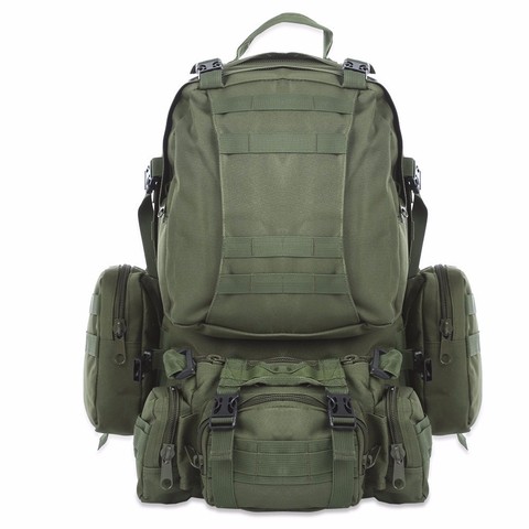 Hot Outlife 50L Outdoor Backpack Molle Military Tactical Backpack Rucksack Sports Bag Waterproof Camping Hiking Backpack Travel ► Photo 1/6