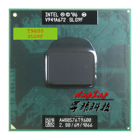 Intel Core 2 Duo T9600 SLG9F SLB47 2.8 GHz Dual-Core Dual-Thread CPU Processor 6M 35W Socket P ► Photo 1/1