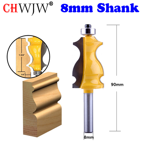 1PC 8mm Shank Architectural Cemented Carbide Molding Router Bit Trimming Wood Milling Cutter for Woodwork Cutter Power Tools ► Photo 1/5