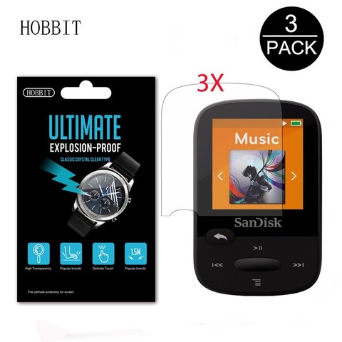 3PCS Clear Screen Protector For Sandisk Sansa Clip Sport Plus Sdmx28 Cover Shield Film Skin Guard MP3 Player Accessories ► Photo 1/6