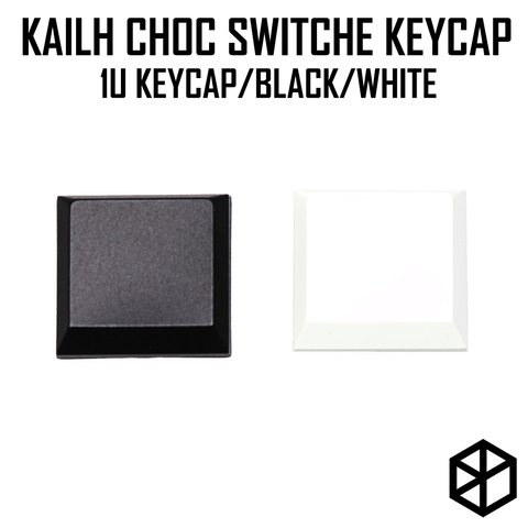 kailh choc low profile 1u blank keycap for kailh low profile swtich abs ultra thin keycap for low profile white black ► Photo 1/1