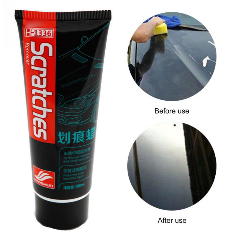 Car Wax Polish Scratch Remover ScratchRemover Compound Polish 100ml Rubbing  Compound For Cars With Cloth And Sponge Repair Paint - AliExpress