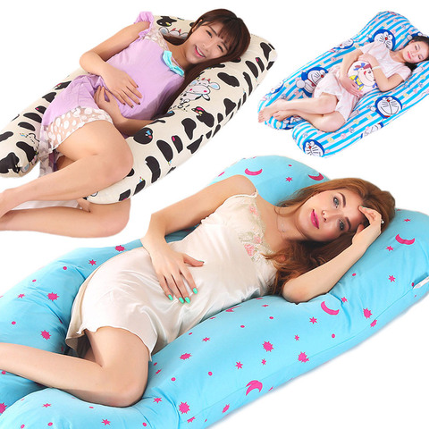 130x70cm Pregnant Women Pillowcases Bed Sleeping 100% Cotton Pregnancy U-shaped Pillow Cover Side Sleepers NO FILLER ► Photo 1/1