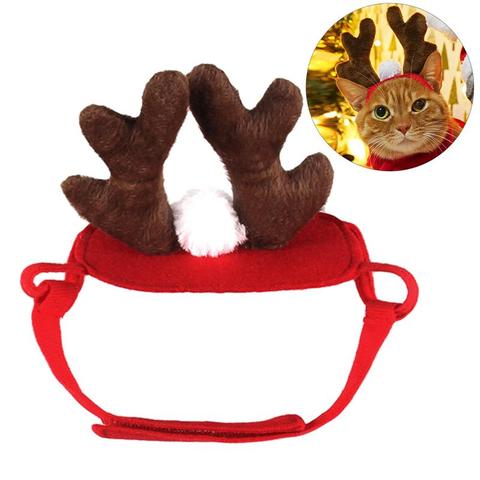 Christmas Dog Headbands Antlers Pet Supplies Dog Cat Deer Headband Decoration Teddy Dog Antlers Dog Gentleman Headdress ► Photo 1/6
