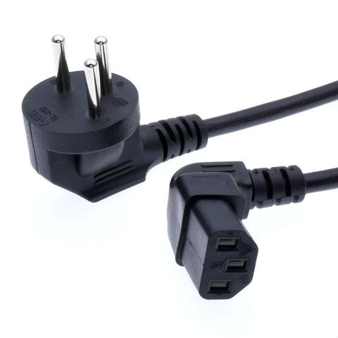 Isreal SI32 Power cord Up angled IEC320 C13,100cm, H05VV-F 3G 0.75mm ,SII standard Type H power line cables. ► Photo 1/5