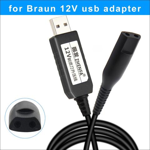USB 12v Charge Cable Braun Shavers Charger adapter Power for For Braun Epilator Silk Epil 5 & 7 Shaver razor 5210 5377 5375 5412 ► Photo 1/6