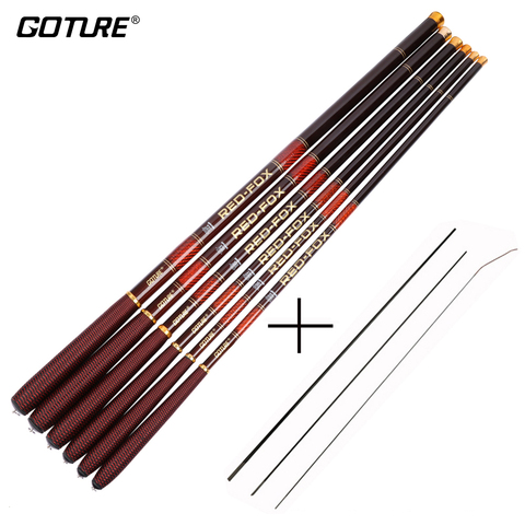 Goture Carbon Fiber Telescopic Fishing Rod Ultra-light Stream Hand Pole Carp Feeder Fishing Pole Tenkara 3.0-7.2m vara de pesca ► Photo 1/6