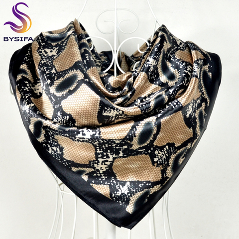 New Style Snakeskin Pattern Square Scarves Wraps Printed Hot Sale Women Pink Blue Silk Scarf Shawl Unisex Muslim Silk Muffler ► Photo 1/6