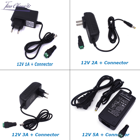 DC12V TO AC100-240V lighting Transformes output DC12V 1A 2A 3 5A EU US LED Power Adapterlight For 5630 5050 LED strip ► Photo 1/6