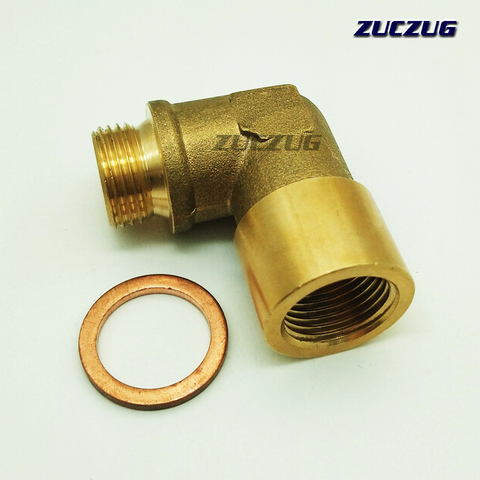 ZUCZUZG 90degree M18x1.5 O2 Lambda Sensor Oxygen Sensor Extender Spacer For Decat Hydrogen Brass ► Photo 1/1