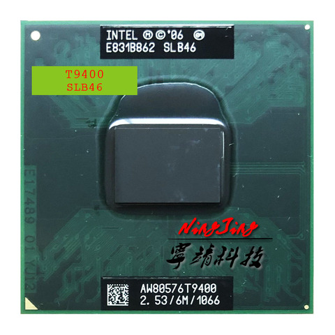 Intel Core 2 Duo T9400 SLB46 SLAYY 2.5 GHz Dual-Core Dual-Thread CPU Processor 6M 35W Socket P ► Photo 1/1