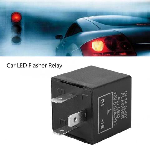 3pins Car Motorcycle LED Flasher Relay 12V Universal Electronic Adjustable Freauency LED Turn Signal Light Blinker Flasher Relay ► Photo 1/6