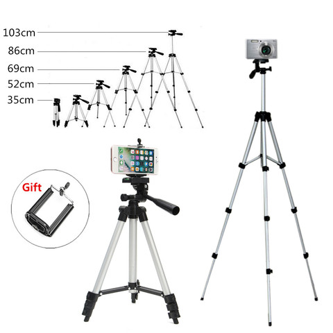 Universal Portable Tripod 350-1030mm 360 Rotation +Phone Holder For Smartphone For Canon For Sony For Nikon Compact Camera ► Photo 1/6