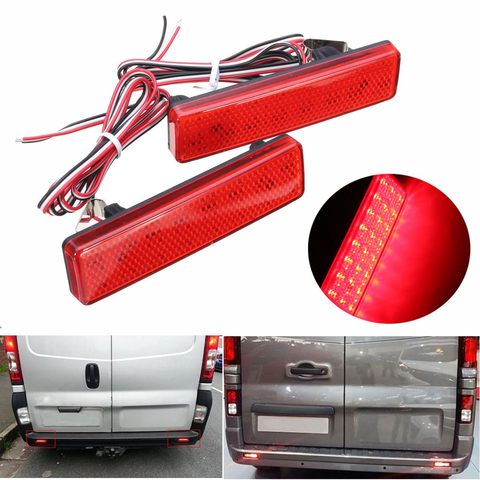 Pair Red LED Rear Brake Stop Light Bumper Reflector LED Tail Stop Light For Vauxhall for Opel for Renault for Nissan ► Photo 1/6