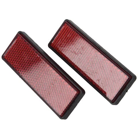rectangle red Reflectors Universal For Motorcycles ATV Bikes Dirt Bikes ► Photo 1/6