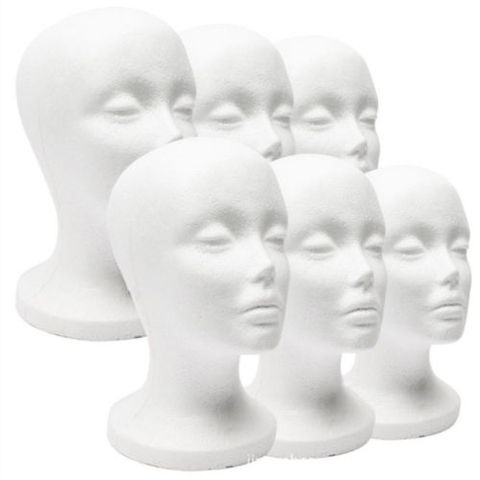 1Pcs Female White Foam Styrofoam Mannequin Hat Cap Dummy Wig Head