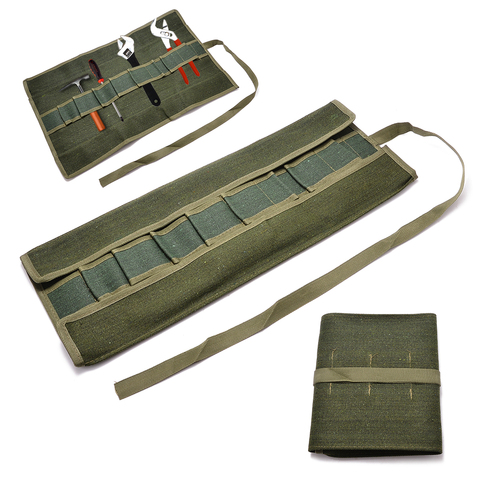 Mayitr Army Green Bonsai Storage Package Roll Bag Garden Repair Tool Pliers Scissors Canvas Tools Storage Bags ► Photo 1/6