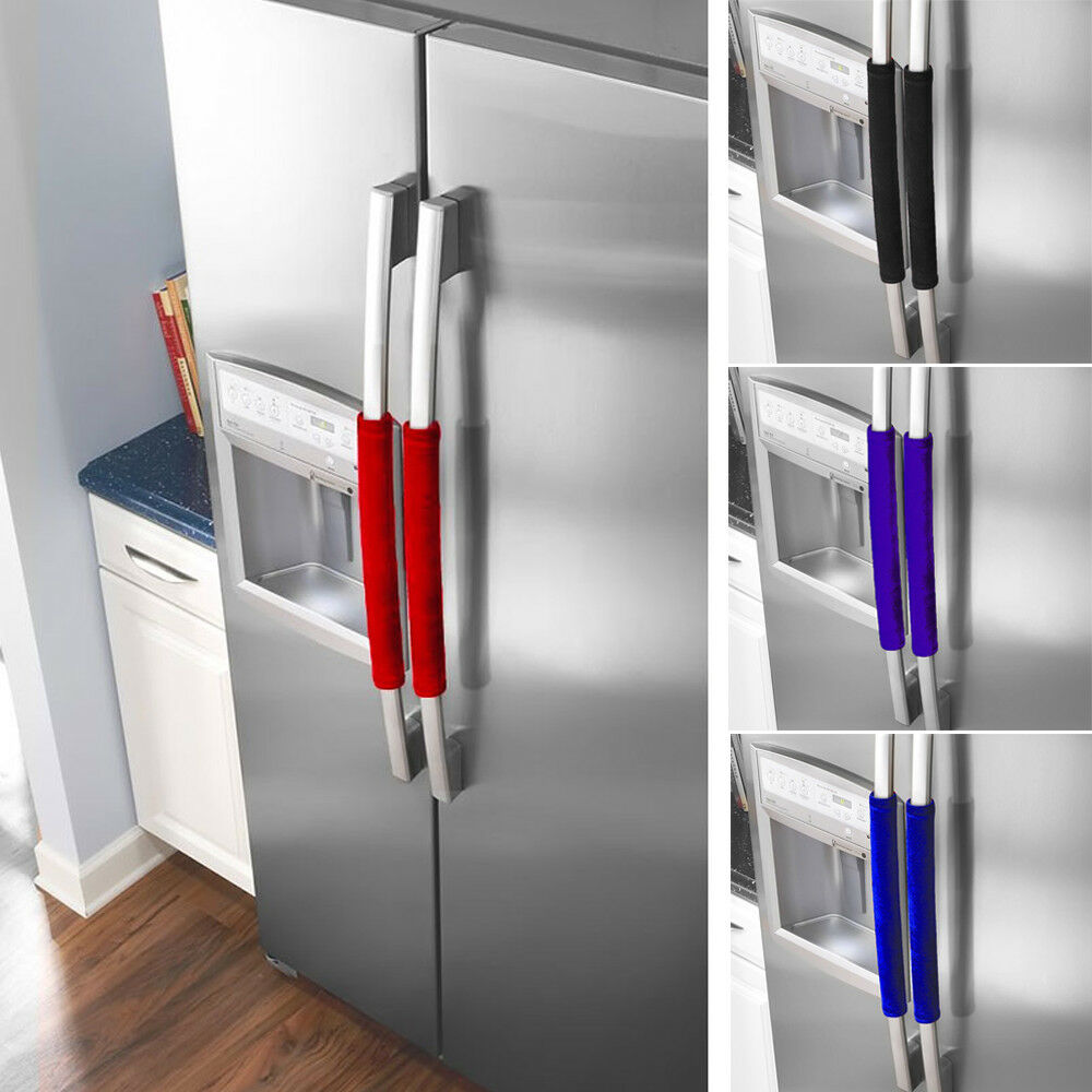 2PCS Door Handle Covers Kitchen Oven Refrigerator Protector Decor Kitchen Fridge 