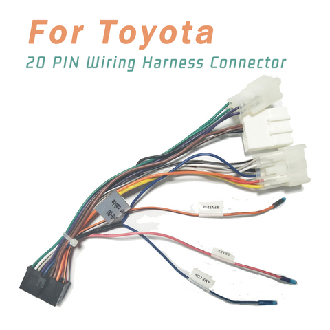 20 PIN Wiring Harness Connector Adapter 1din or 2din Android Power Cable Harness Suitable for Toyota ► Photo 1/5