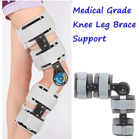 Black/Gray Medical Grade 0-120 Degree Adjustable Hinged Knee Leg Brace Support Protect Knee Ankle Brace Ligament Damage Repair ► Photo 1/6