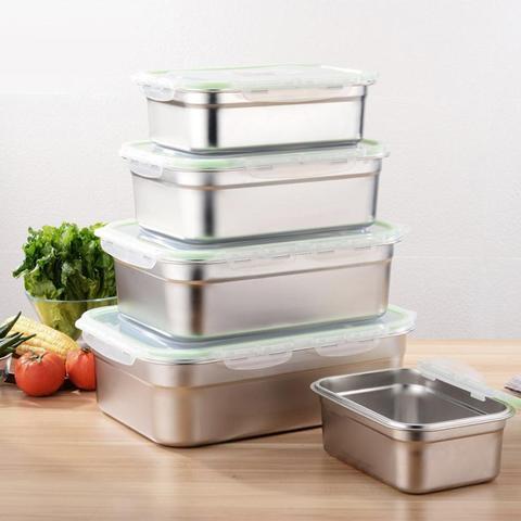 3/4/7/10/12L Lunch Containers Leak Proof Stainless Steel Food Containers  Storage Bento Box Rectangle Lunch Box Kitchen Supplies - Price history &  Review, AliExpress Seller - Shop4847217 Store