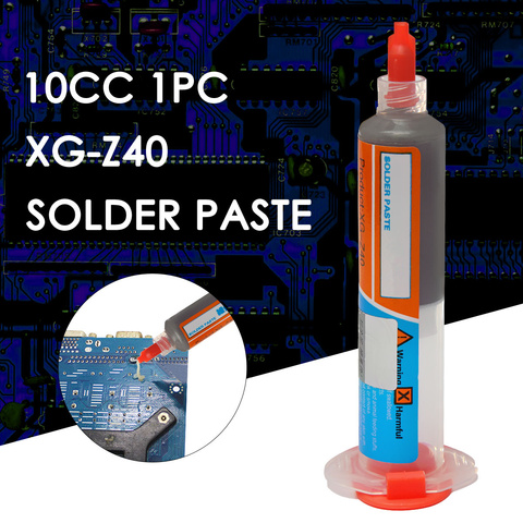 GOOD 1pc 10cc Needle Shaped Xg-z40 Solder Paste Flux Sn63/Pb37 25-45um Syringe to Mobile Phone Repair Computer Services Industry ► Photo 1/6