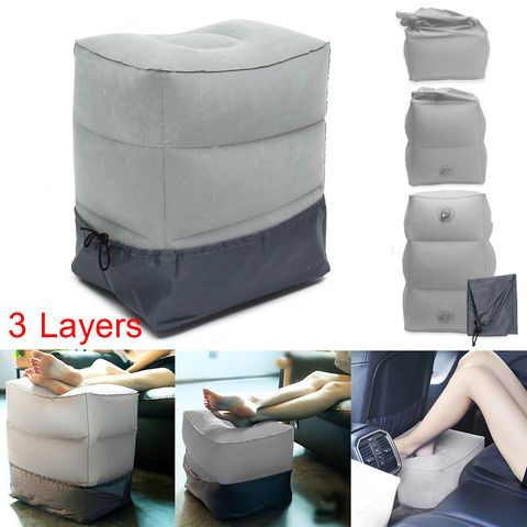 Newest Hot Useful Inflatable Portable Travel Footrest Pillow Plane Train Kids Bed Foot Rest Pad8 ► Photo 1/5