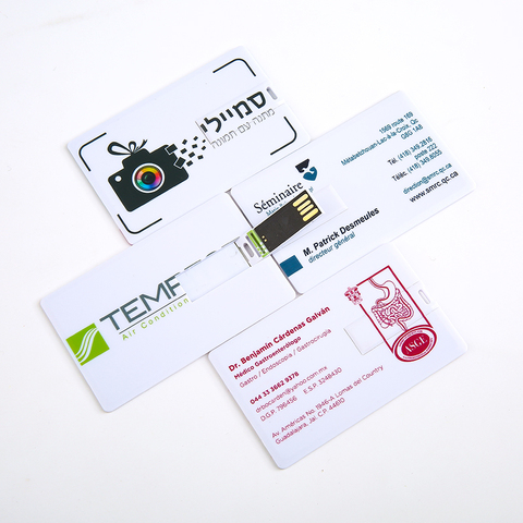 (Over 10pcs Free Logo)DIY USB Flash Drive 1GB 2GB OEM Gift Custom Logo Plastic Name Card PenDrive Memory Stick Print Logo Gifts ► Photo 1/5