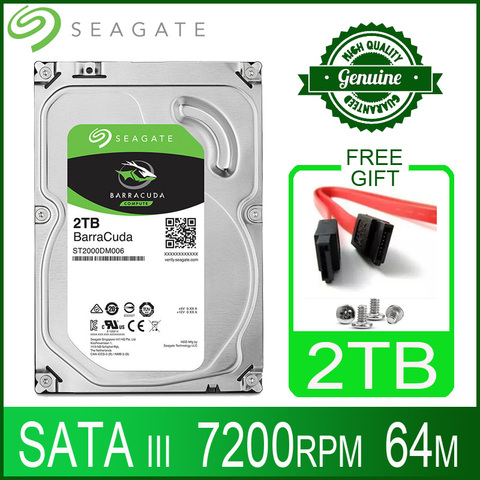 Seagate 2TB Hard Drive Disk HDD Desktop Internal HD 2000GB 2 TB Harddisk 7200RPM 64M 3.5