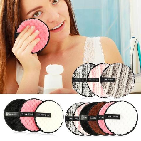 1/3/6pcs Soft Microfiber Cosmetic Puff Cloth Pad Reusable Makeup Remover Cotton Pad Face Cleansing Washing Puff Cosmetic Tools ► Photo 1/6