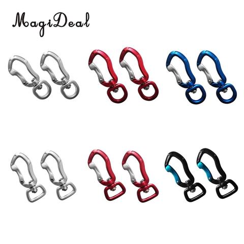 Outdoor 1 Pair Rock Tree Climbing Swivel Carabiner Hanging Connect Hook Camping 71/76mm round eye for Camping Caving Climbing ► Photo 1/6