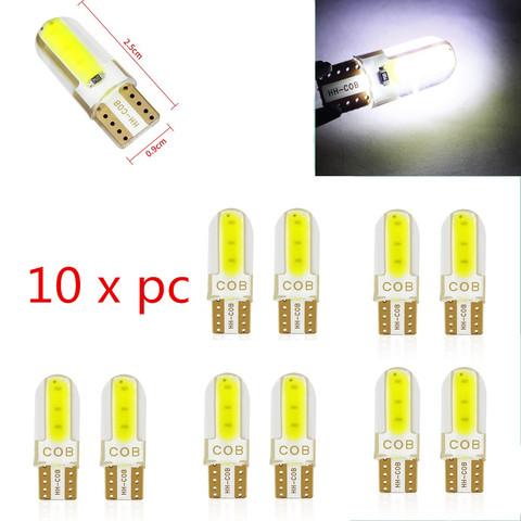 10Pcs 4/6/8/12SMD COB W5W T10 194 168 Car Led Interior Bulb Canbus 12V Reading Car Side Wedge Light clearance lamp Dropshipping ► Photo 1/6