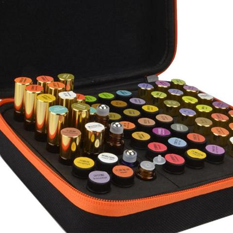 6/10/30/63 Compartments Essential Oil Box Organizer 1Ml 2Ml 3Ml Essential Makeup Storage Box Perfume Oil Essential Oil Box Case ► Photo 1/6