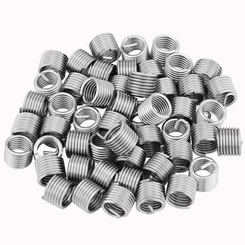 50Pcs Stainless Steel Coiled Wire Helical Screw Bushing Sleeve Set Thread Inserts M8x1.25x1.5D Length Helicoil Thread Repair Kit ► Photo 1/6