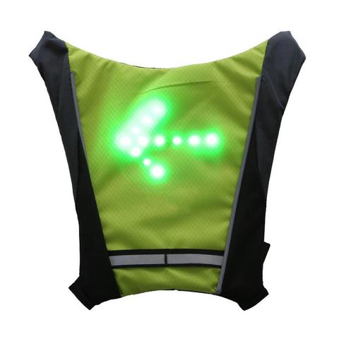 New LED Wireless cycling vest 20L MTB bike bag Safety LED Turn Signal Light Vest Bicycle Reflective Warning Vests with remo ► Photo 1/6