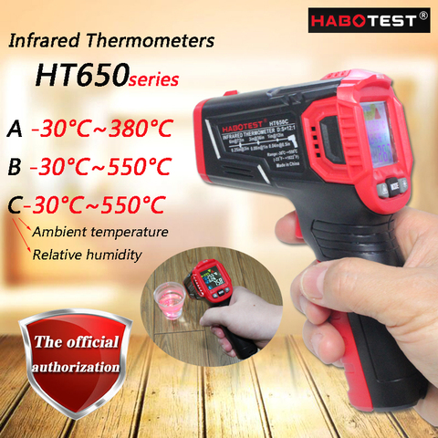 HABOTEST HT650A/HT650B/HT650C Mini infrared thermometer/infrared electronic thermometer/ambient temperature/humidity measurement ► Photo 1/1