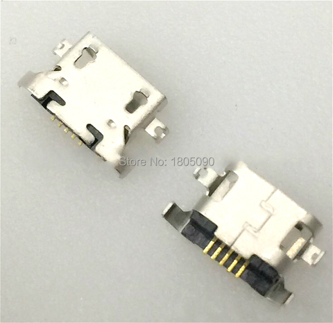 50pcs Micro USB 5pin heavy plate 1.27mm without curling side Female Connector For lenovo A850 Mini USB Jack ► Photo 1/1