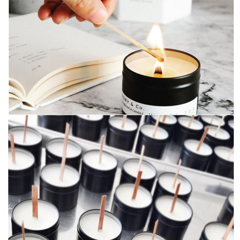 100 PCS Wood Candle Wicks Natural Environmental Friendly Wick for Candle  Making and Candle DIY Craft with Metal Base - Price history & Review, AliExpress Seller - Good Lifestyle Store