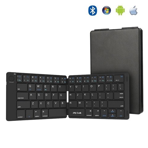 Jelly Comb Foldable Bluetooth Keyboard 3.0 Ultra Slim Folding Mini Rechargeable Keyboard for iPad Android Mac OS Laptop Tablet ► Photo 1/1