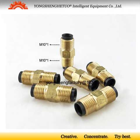PST both side M10*1 male thread Brass resistance oil flow proportion metering unit  for centralized lubrication CNC machine ► Photo 1/2