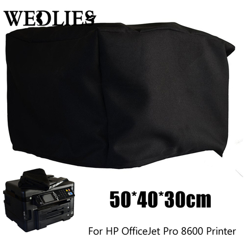Polyester-cotton Dust Cover for OfficeJet Pro 8600 Printer Chair Table Cloth Black Outer Silver-grey Lining 20x16x12'' ► Photo 1/6